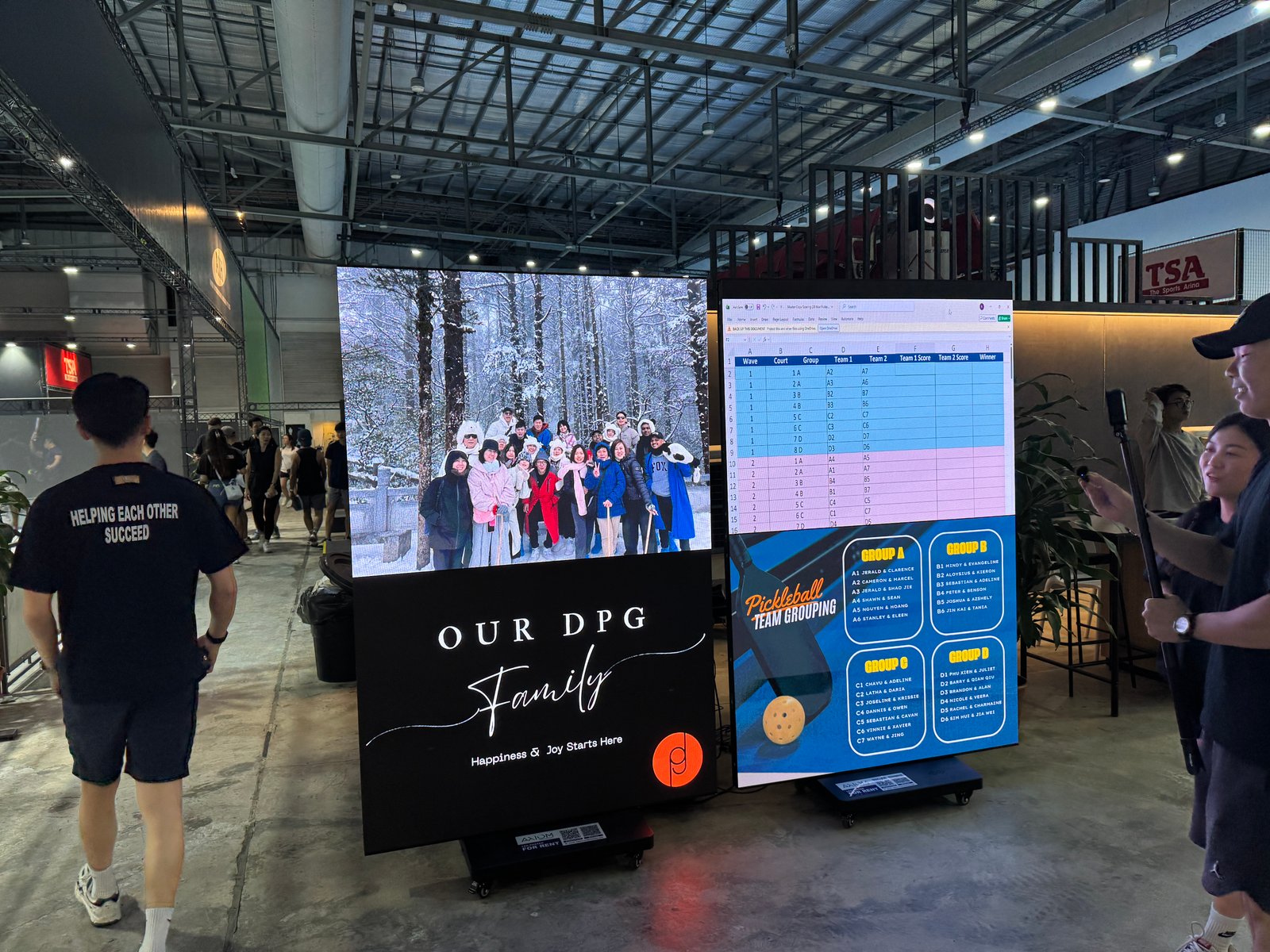 LED screen rental at live sports event Singapore