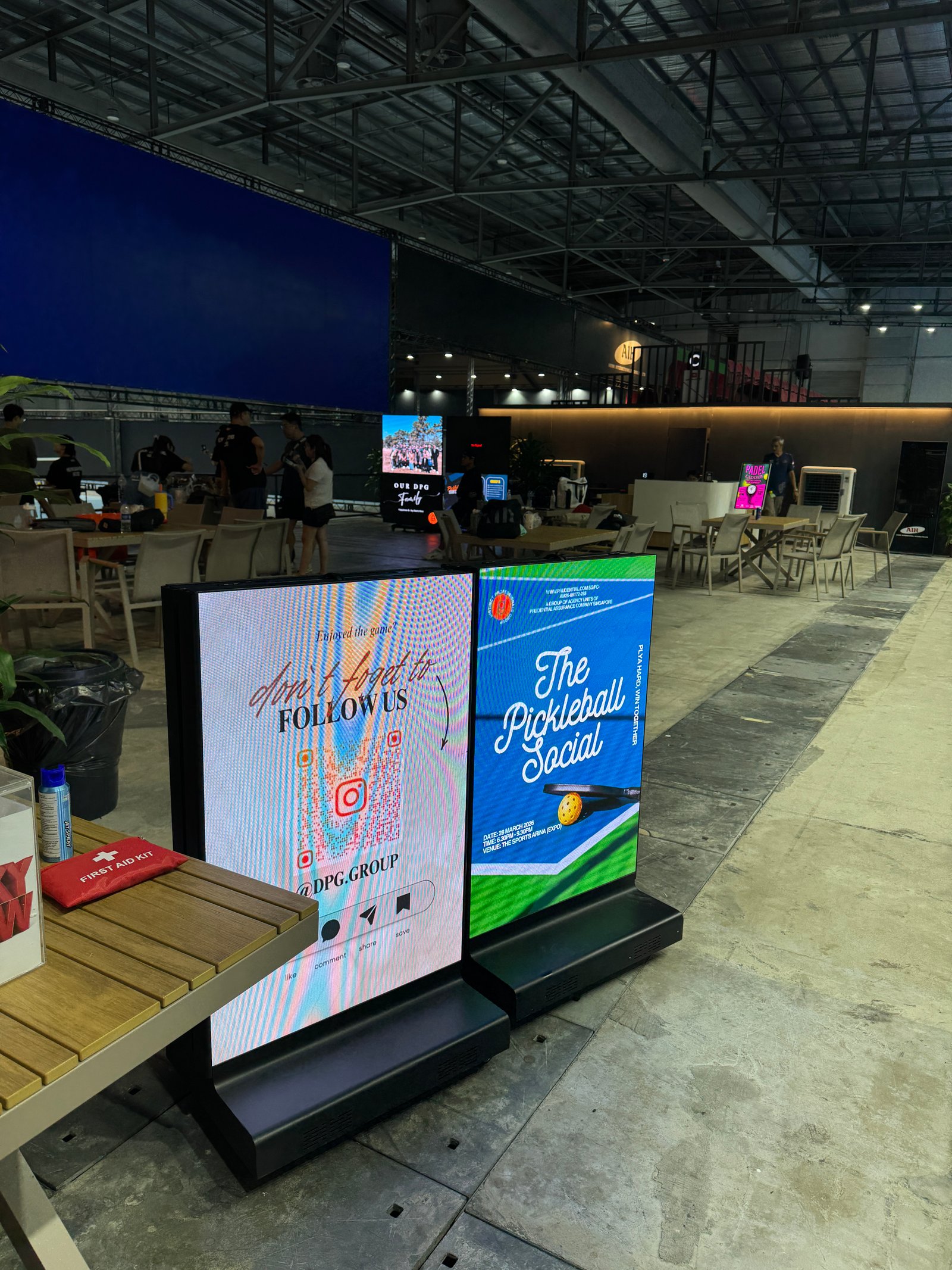 Bi-fold foldable LED poster screen rental Singapore event